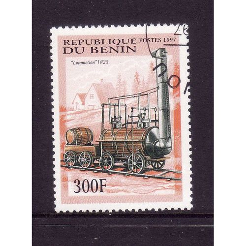 BENIN 1997 STEAM RAILWAYS SG 1695 300F LOCOMOTIVE FINE USED