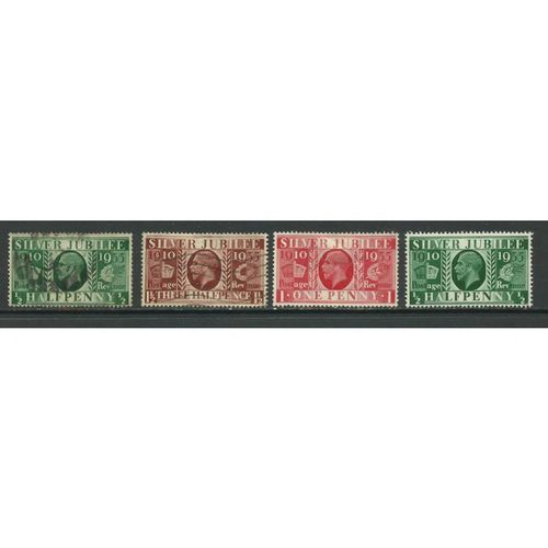 GB 1935 KGV Silver Jubilee 4 x stamps SG 453, 454, 455 ( B657 )