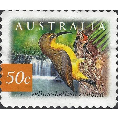 AUSTRALIA, BIRD, Yellow-bellied Sunbird s/a, orange 2003, 50c