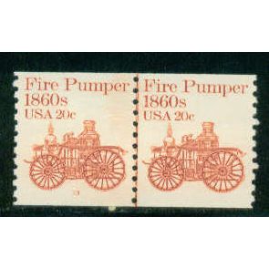 1908 20c Fire Pumper Very Fine MNH Dry Gum CNP Left 13 W0262