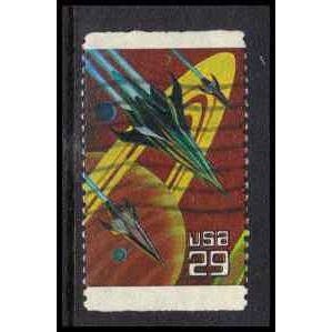 Used 2741 29c Winged Spaceship Fine BPS W4749
