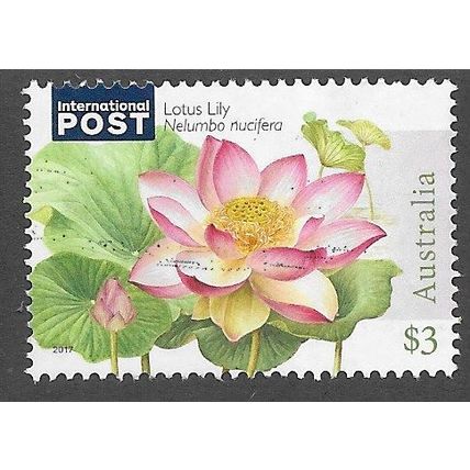 AUS 2017 $3.00 'WATER LILLIES' FINE USED (EBID77-980)
