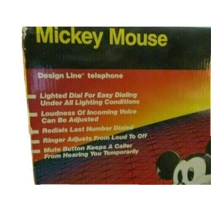 Vintage 1990's MICKEY MOUSE Corded Land Line Touch Tone Telephone AT & T Design