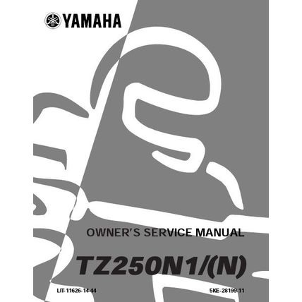 YAMAHA TZ250N1/(N) OWNERS SERVICE MANUAL 2000 MOTORCYCLE 288 PAGES IN ENGLISH