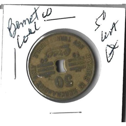 Bennedict Coal Co St. Charles VA. .50 cent Medal XF