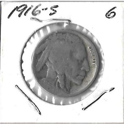 1916-S US Buffalo Nickel G