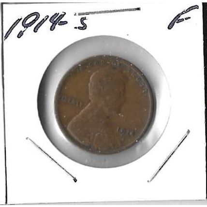 1914-S US Lincoln Cent F Grey Sheet $18.00