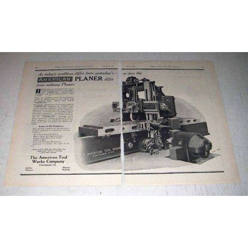 1922 American Planer Ad - As Conditions Differ