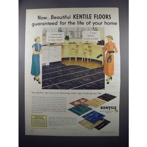 1949 Kentile Asphalt Tile Ad - For the Life Of Home