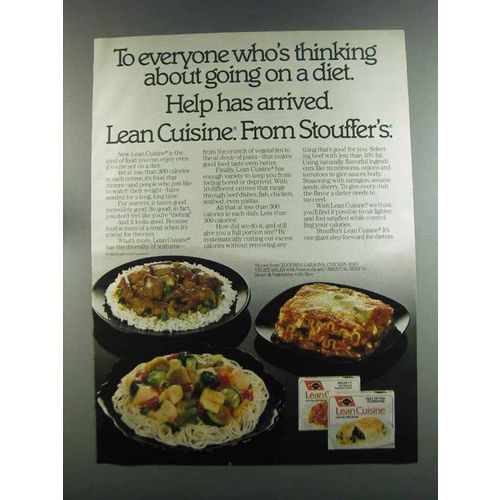 1982 Stouffer's Lean Cuisine Ad - Zucchini Lasagna