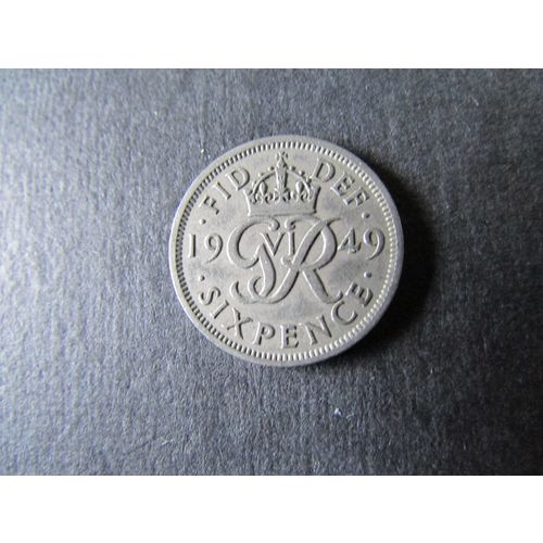 1949 GEORGE VI SIXPENCE. AAX