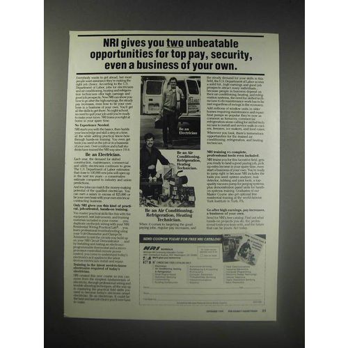 1990 NRI Schools Ad - NRI gives you two unbeatable opportunities for top pay
