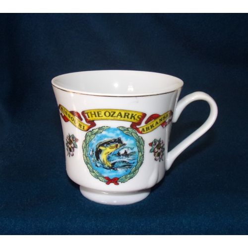 The Ozarks Missouri & Arkansas Souvenir 3" cup teacup fish caverns old mill nice