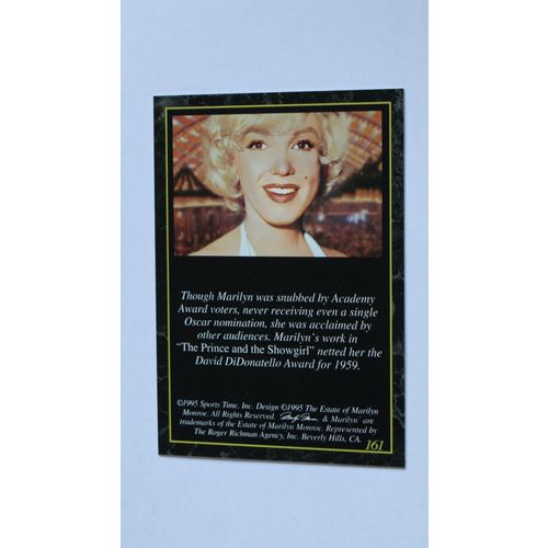 Marilyn Monroe II base trading Card # 161 (A) - 1995 Sports Time