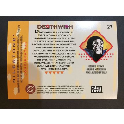 Milestone: The Dakota Universe trading card #27 (Deathwish)