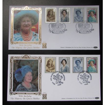BENHAM - LARGE SILK COVERS SPG QUEEN MOTHER'S 90TH BIRTHDAY 1990