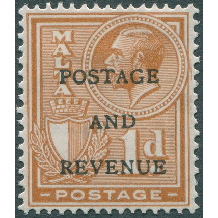 Malta 1928 1d chestnut SG 177 unused