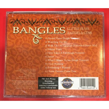 GLITTER YEARS RARITIES & GEMS by BANGLES (CD, 2005 - USA - Sony/BMG) NEW SEALED!