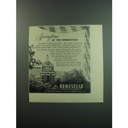 1949 The Homestead Resort Ad - Springtime at the Homestead