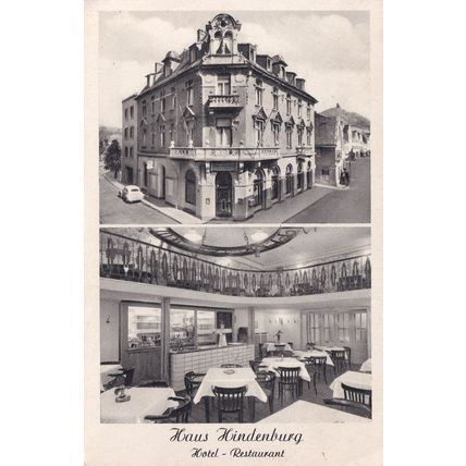 Hotel Haus Hindenburg German Hotel Restaurant Old Postcard
