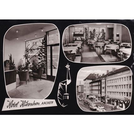 Aachen Hotel Haehnchen Franzstrabe Old German RPC Postcard