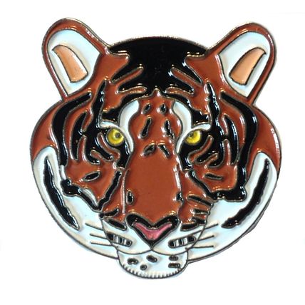 Tiger Big Cat Brooch Bengal Siberian Sumatran Wild Animal Metal Enamel Badge NEW