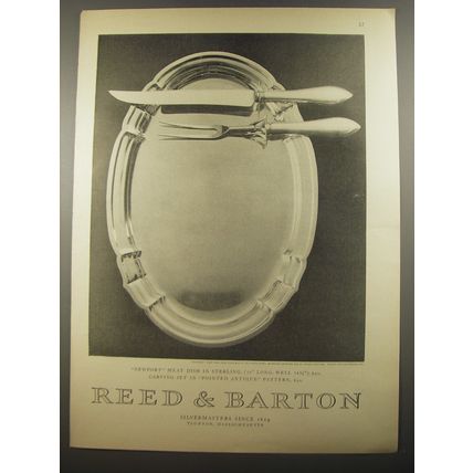 1954 Reed & Barton Newport Meat Dish Advertisement