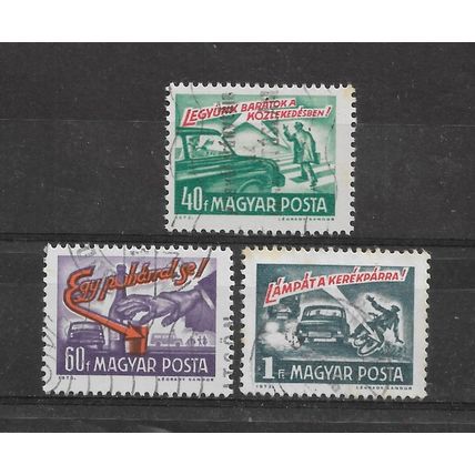 Hungary.Road Safety set of 3.Fine Used.Mar23