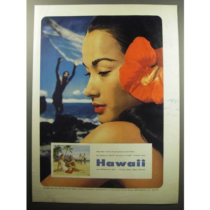1957 Hawaii Tourism Ad - Friendly land of perpetual summer