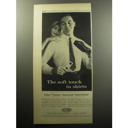 1957 Du Pont Dacron Advertisement - Ramey Shirt - The soft touch in shirts