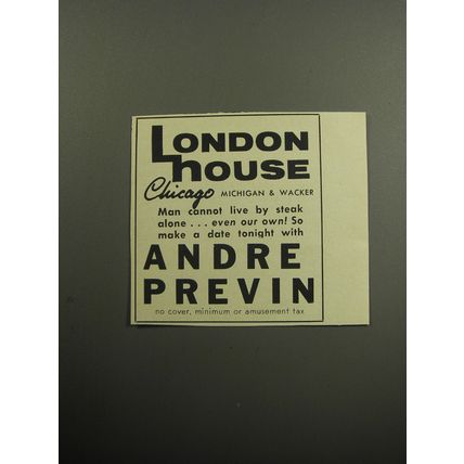 1957 London House Chicago Advertisement - Andre Previn