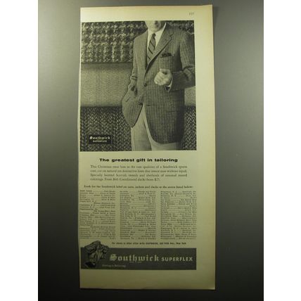 1957 Southwick Superflex Sports Coats Advertisement - The greatest gift