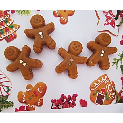 4 Cute Gingerbread Men soy wax melts, made with delicious Gingerbread fragrance