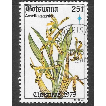 BOTSWANA 1978 CHRISTMAS XMAS FLOWER GIANT ANSELLIA DATED COPY 25T