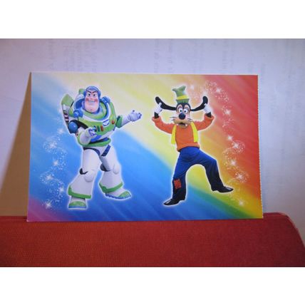 BUZZ LIGHTYEAR & GOOFY, WALT DISNEY WORLD, FLORIDA, US unused postcard #