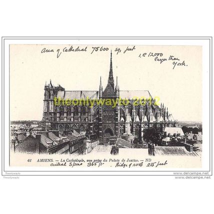 AMIENS, LA CATHEDRALE, VUE PRISE DU PALAIS DE JUSTICE, FRANCE, Postcard