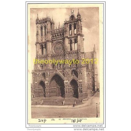 AMIENS, LA CATHEDRALE, VUE DU BEFFROI, FRANCE, Postcard