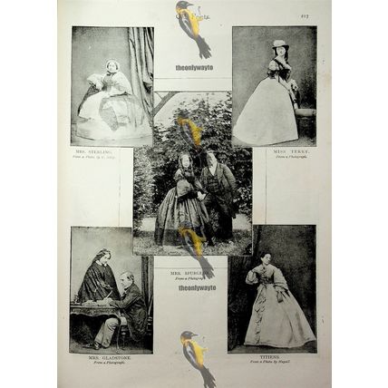 Mrs Stirling, Terry, Gladstone, Spurgeon & Titiens, Book Illustration, 1893