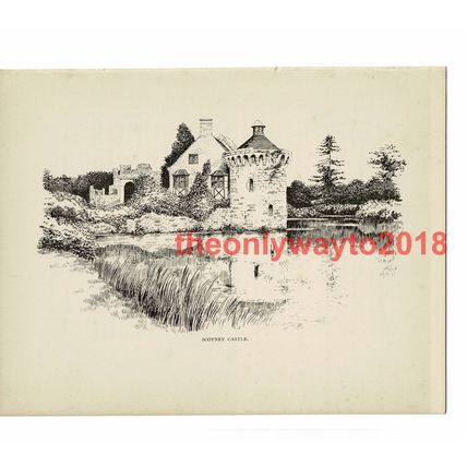 Scotney Castle, Sussex, Book Illustration (Print), 1903