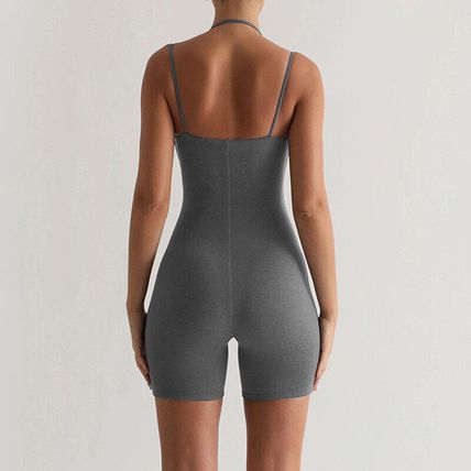 Casual Fashion Sleeveless Solid Unitards Playsuits for Women Outfits Rompers