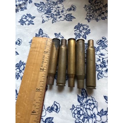 Brass 270 Spent rifle casings mixed head stamp Some predrilled