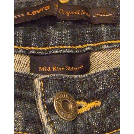Levi's The Original Jean Mid Rise Skinny Womens Size 2M Medium Blue Wash Denim