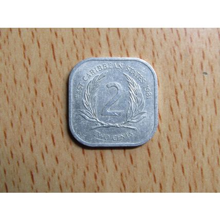 Eastern Caribbean Territories 1981 2 Cents Coin