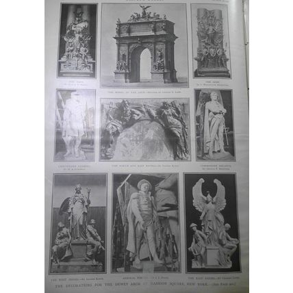 Harper's Weekly September 9, 1899. Booker T Washington on Africa; Dewey Arch etc