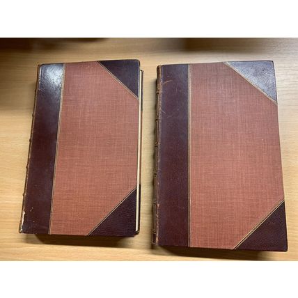 1873 THE WORKS OF RICHARD BRINSLEY SHERIDAN VOLS 1 & 2 ANTIQUE BOOKS (T8)