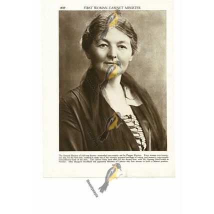 Margaret Bondfield, 1st Woman Cabinet Minister, 1929, Book Illustration (Print)