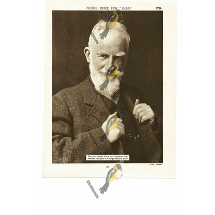 George Bernard Shaw, Nobel Prize, 1926, Book Illustration, 1935