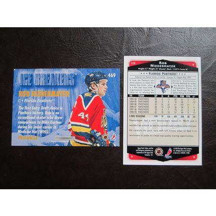 Two (2) Rob Niedermayer Hockey Cards - See Pictures and Description Below)