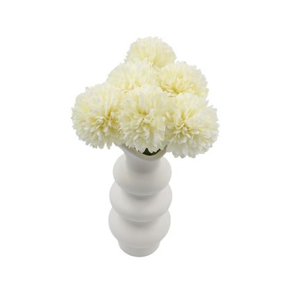 Woodside Home Living Artificial Chrysanthemum Ball Flowers - Ivory Set of 6