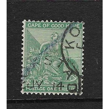 CAPE OF GOOD HOPE QV 1893-8 1/- BLUE GREEN USED SG66